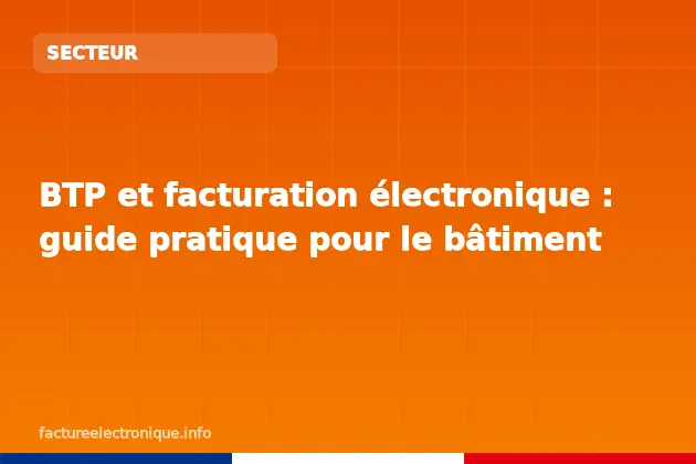 BTP et facturation électronique : guide pratique pour le bâtiment