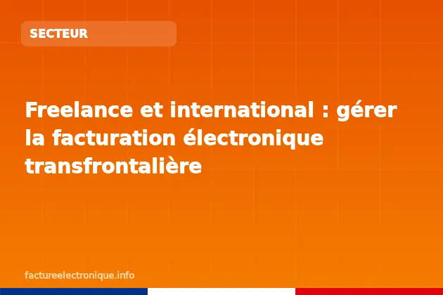 Freelance et international : gérer la facturation électronique transfrontalière