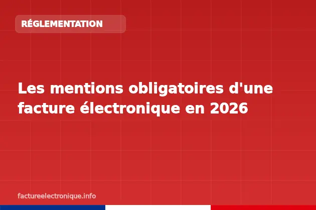 Les mentions obligatoires d'une facture électronique en 2026